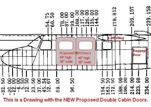 Proposed Enlarged Cabin Door